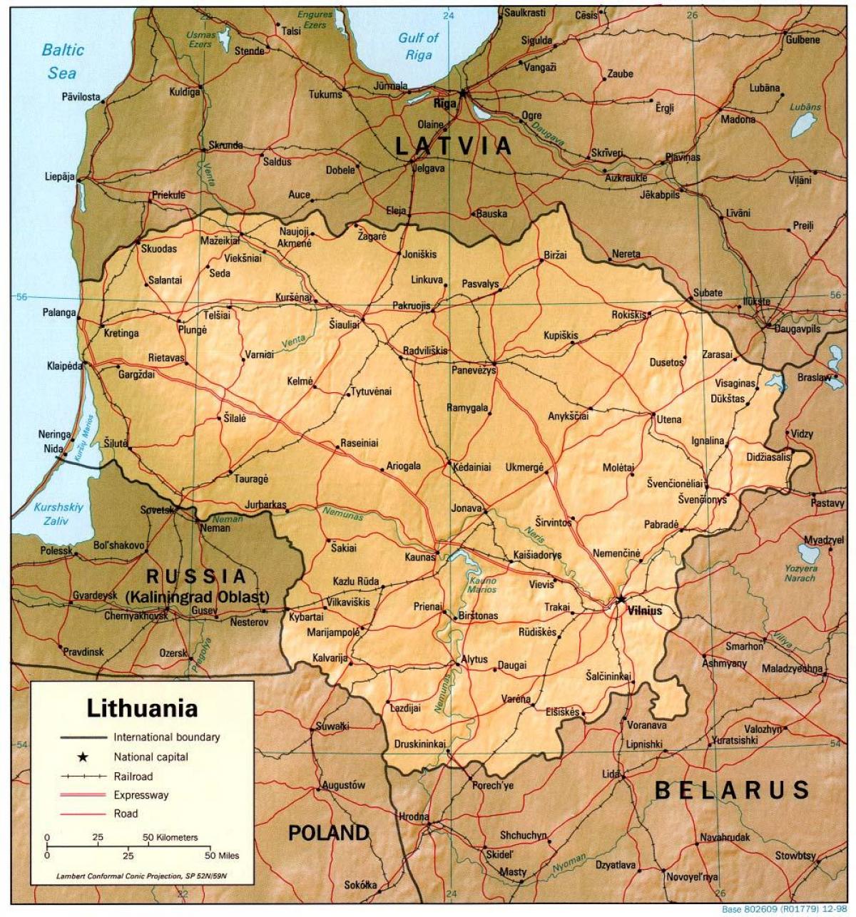 1900 Litvanya haritası 