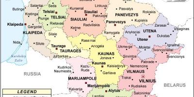 Litvanya haritası siyasi